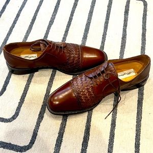 Men’s Mezlan Vero Cuoio Brown Leather Dress Shoes Sz 15